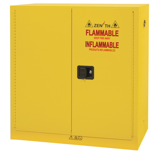 Flammable Storage Cabinet, 24 gal., 2 Door, 43" W x 44" H x 12" D O-Max