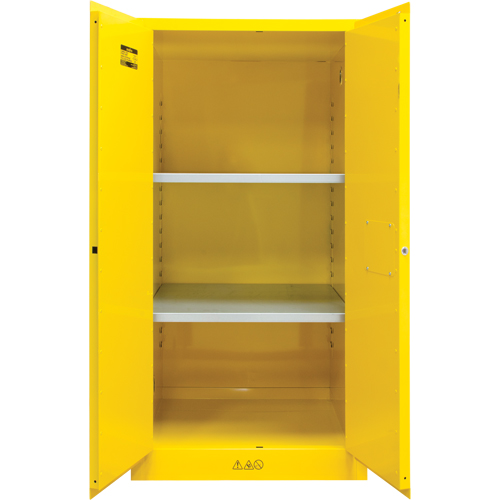 Flammable Storage Cabinet, 60 gal., 2 Door, 34" W x 65" H x 34" D O-Max