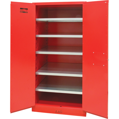 Paint/Ink Cabinet, 96 gal., 5 Shelves O-Max