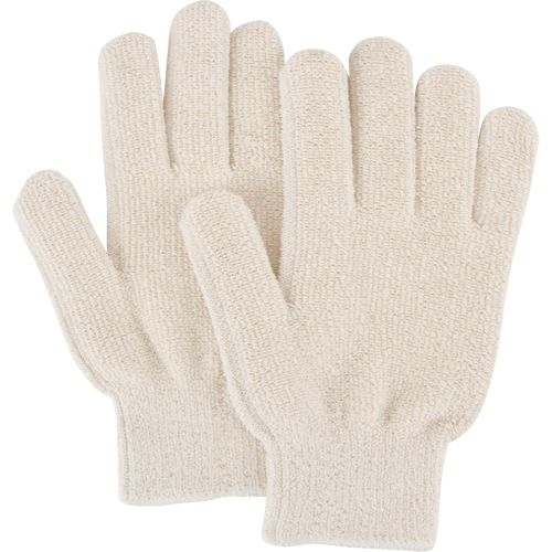 Heat-Resistant Gloves, Terry Cloth, Large, Protects Up To 212° F (100° C) O-Max