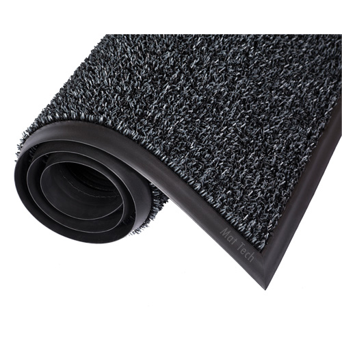 Astro-Plus Mat, Polyethylene, Scraper Type, Textured Pattern, 6-3/10' x 8', Brown O-Max
