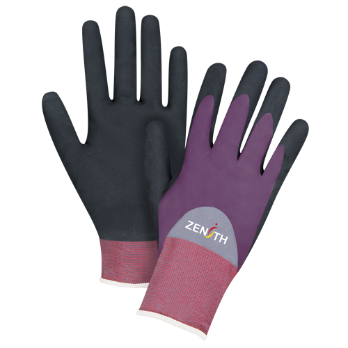 ZX-2 Premium Coated Gloves, 8/Medium, Nitrile/Foam Nitrile Coating, 18 Gauge, Nylon Shell O-Max