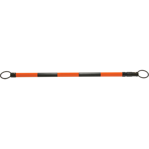Barre pour c&ocirc;ne de circulation r&eacute;tractable, Longueur d&eacute;ploy&eacute;e de 7' 5'', Noir/Orange O-Max