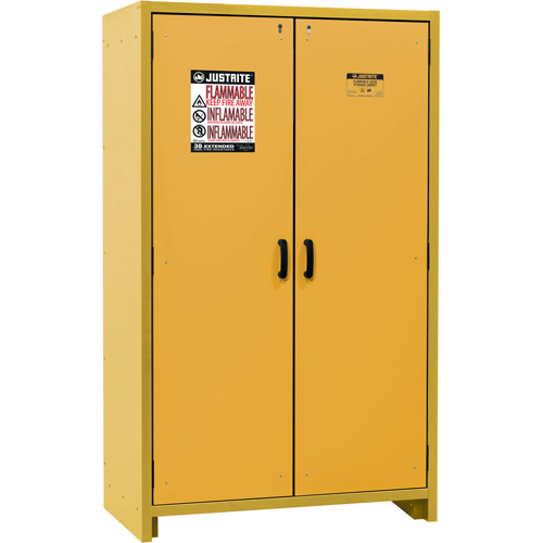 Armoire d'entreposage 30 minutes s&eacute;curitaire et conforme &agrave; la norme EN, 45 gal., 2 Porte(s), 45,83" La x 76,65" h x 24,21" p O-Max