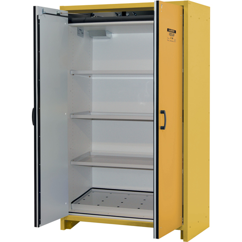 Armoire d'entreposage 30 minutes s&eacute;curitaire et conforme &agrave; la norme EN, 45 gal., 2 Porte(s), 45,83" La x 76,65" h x 24,21" p O-Max