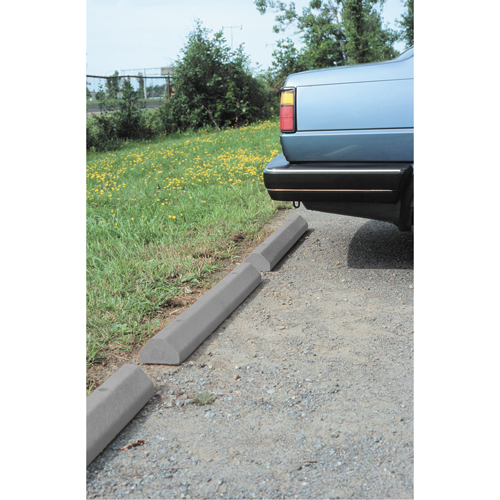 Car Stops, Plastic, 6' L, Grey O-Max