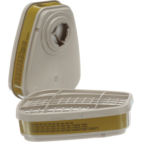 6000 Series Respirator Cartridges, Gas/Vapour Cartridge, Multi-Gas/Vapour O-Max