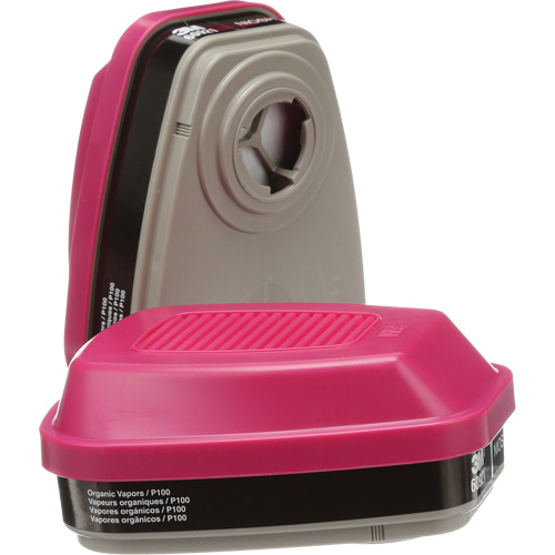 Cartouches pour respirateur s&eacute;rie 6000, Cartouche gaz/vapeur, Vapeurs organiques/P100 O-Max
