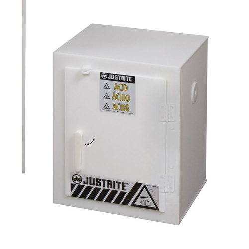 Armoires solides en poly&eacute;thyl&egrave;ne pour acides, 6 x 0,66043 gal., 17" x 22" x 17" O-Max