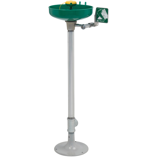 Poste de douche oculaire/faciale Axion, Installation Socle, Bol Plastique O-Max