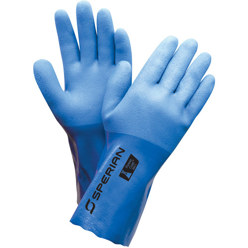Triple Dip Gloves, Size X-Large/10, 12" L, PVC, Flock-Lined Inner Lining, 35-mil O-Max