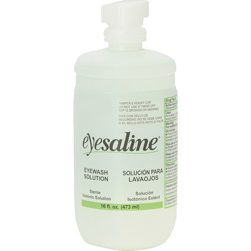 Saline Eyewash Bottles, Full Bottle, 16 oz. O-Max
