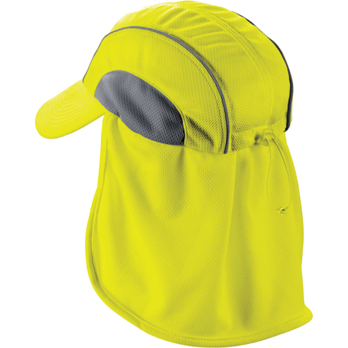 Chapeaux de refroidissement avec voiles pour le cou Chill-Its 6650, Lime haute visibilit&eacute; O-Max