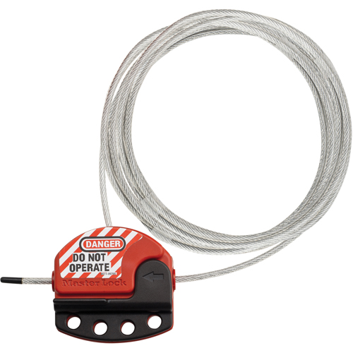 Dispositifs de verrouillage &agrave; c&acirc;ble ajustable, Longueur de 15' O-Max