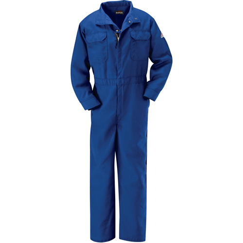 Flame-Resistant Premium Coveralls, Size 38, Royal Blue, 5.1 cal/cm² O-Max