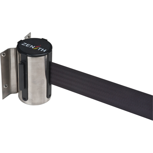Barri&egrave;re &agrave; fixation murale, Acier, Fixation par vis, 7', Ruban Noir O-Max