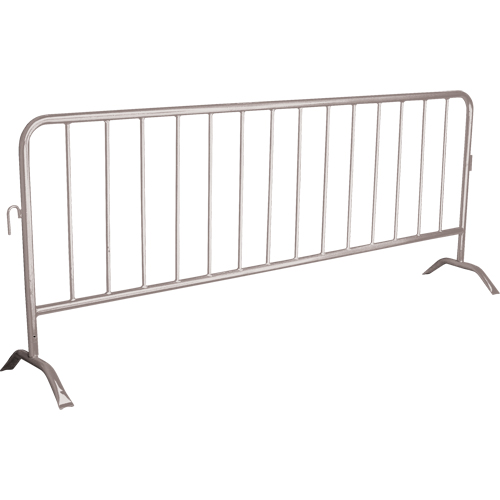 Barri&egrave;re portative, Emboîtables, 102" lo x 40" h, Argent O-Max