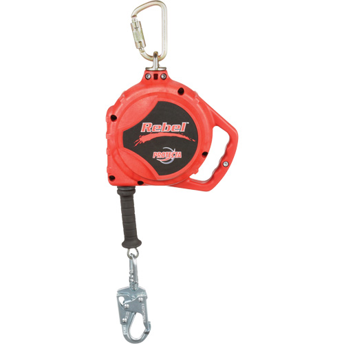 Rebel Self Retracting Lifeline, 33', Galvanized Steel, Swivel O-Max