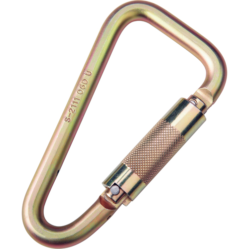 Saflok Carabiners, Steel, 3600 lbs Capacity O-Max