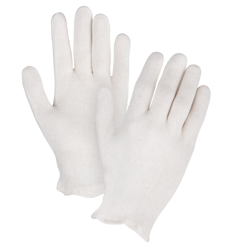 Mediumweight Inspection Gloves, Poly/Cotton, Hemmed Cuff, Ladies O-Max