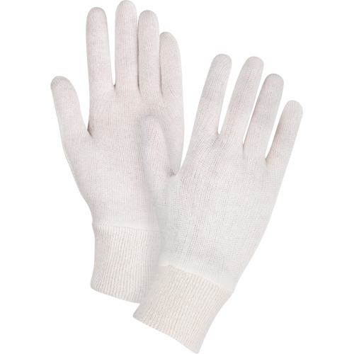 Mediumweight Inspection Gloves, Poly/Cotton, Knit Wrist Cuff, Ladies O-Max