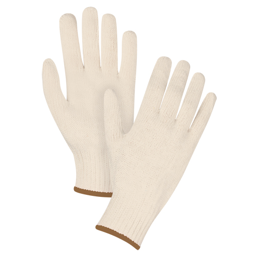 Standard-Duty String Knit Gloves, Poly/Cotton, 7 Gauge, Large O-Max