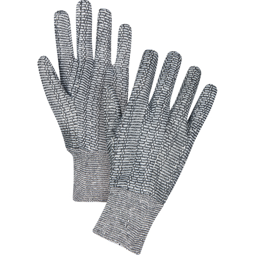 Jersey Gloves, X-Large, Salt & Pepper, Unlined, Knit Wrist O-Max