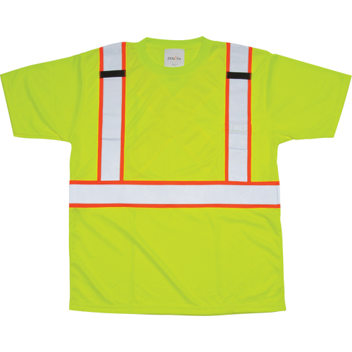 T-shirt conforme &agrave; la CSA, Polyester, Moyen, Jaune lime haute visibilit&eacute; O-Max
