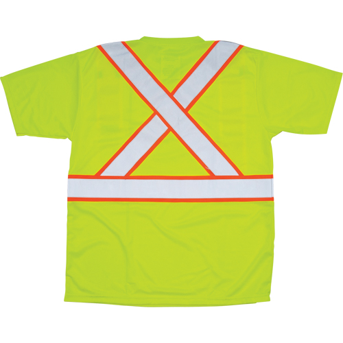 T-shirt conforme &agrave; la CSA, Polyester, Moyen, Jaune lime haute visibilit&eacute; O-Max