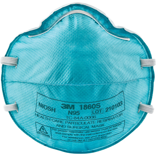 1860S Particulate Healthcare Respirator, N95, NIOSH Certified, Small O-Max