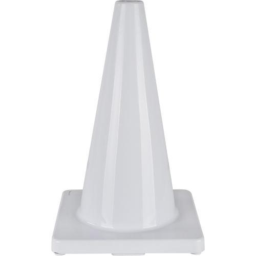 C&ocirc;ne de couleur pour la signalisation, 18", Blanc O-Max