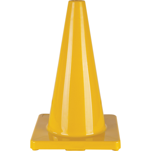 C&ocirc;ne de couleur pour la signalisation, 18", Jaune O-Max
