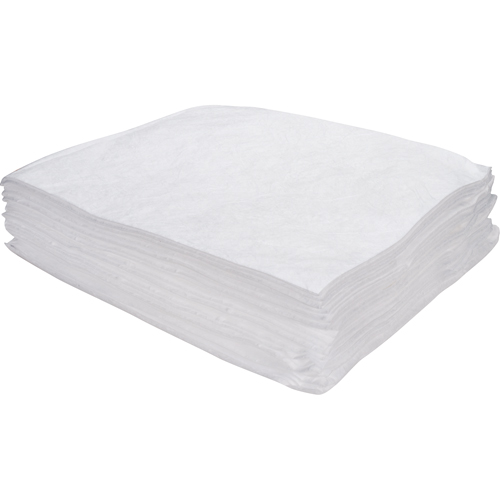 Premium Meltblown Sorbent Pads, Oil Only, 15" x 17", 8 gal. Absorbancy O-Max