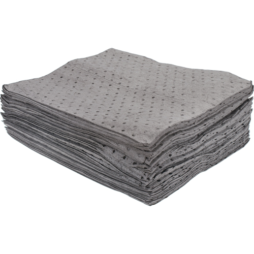 Feuilles absorbantes li&eacute;es de premi&egrave;re qualit&eacute;, Universel, 15" x 17", 15 gal. d'absorption O-Max