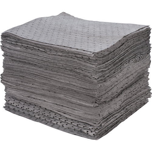 Feuilles absorbantes li&eacute;es de premi&egrave;re qualit&eacute;, Universel, 15" x 17", 30 gal. d'absorption O-Max