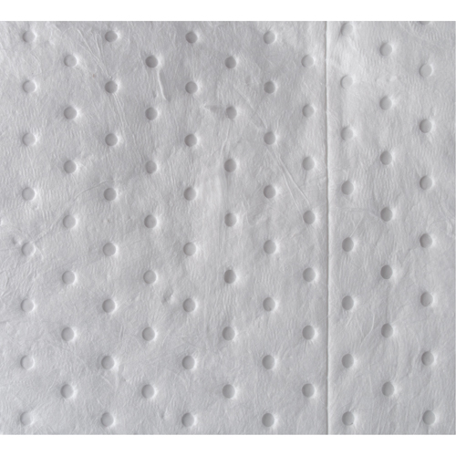 Feuilles absorbantes li&eacute;es de premi&egrave;re qualit&eacute;, Huile seulement, 15" x 17", 8 gal. d'absorption O-Max