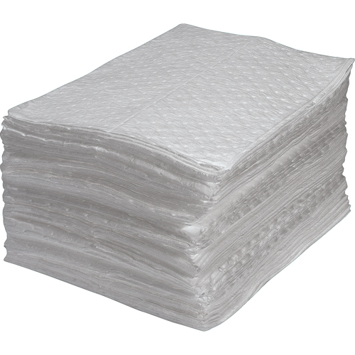 Premium Fine Fibre Sorbent Pads, Oil Only, 15" x 17", 30 gal. Absorbancy O-Max