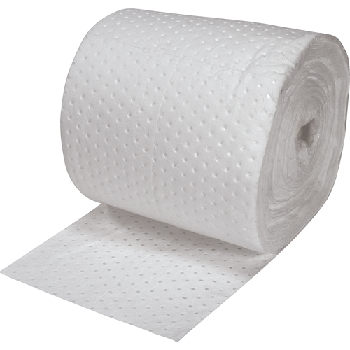 Feuilles absorbantes en fibres fines de premi&egrave;re qualit&eacute;, Lourd, 150' lo x 15" la, Absorption 25 gal. O-Max