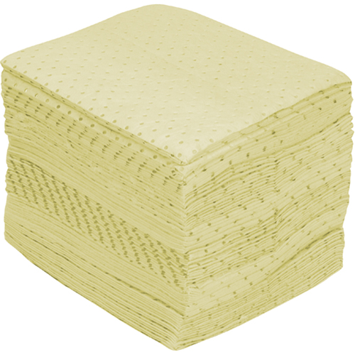 Premium Fine Fibre Sorbent Pads, Hazmat, 15" x 17", 25 gal. Absorbancy O-Max