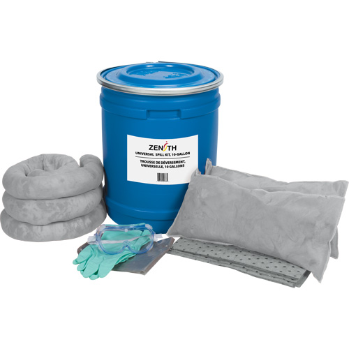 Trousse de lutte contre les d&eacute;versements de premi&egrave;re qualit&eacute; pour camion, Universel, Baril, Absorbance de 10 gal. US O-Max