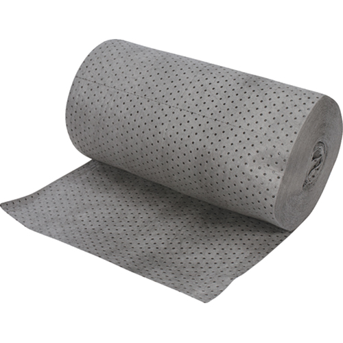 Rouleaux absorbants en fibres fines de calibre industriel, Lourd, 150' lo x 30" la, Absorption 70 gal. O-Max