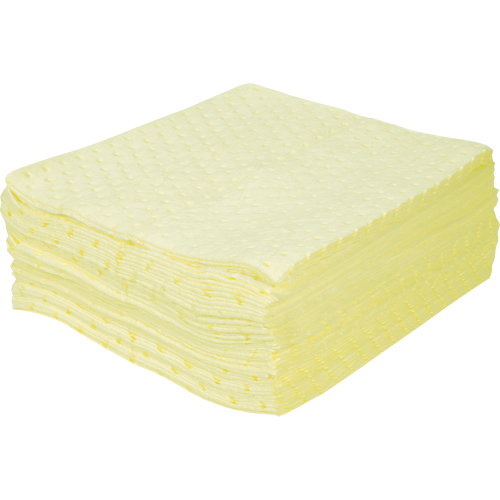 Premium Bonded Sorbent Pads, Hazmat, 15" x 17", 15 gal. Absorbancy O-Max