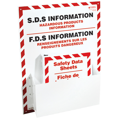 Postes d'information de fiches de donn&eacute;es de s&eacute;curit&eacute;, Anglais & français, Compris reliures O-Max