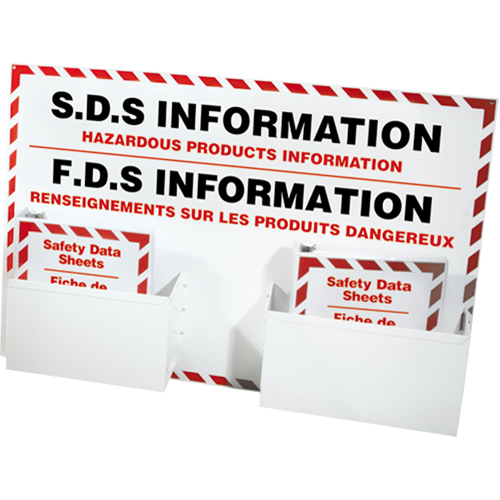 Postes d'information de fiches de donn&eacute;es de s&eacute;curit&eacute;, Anglais & français, Compris reliures O-Max