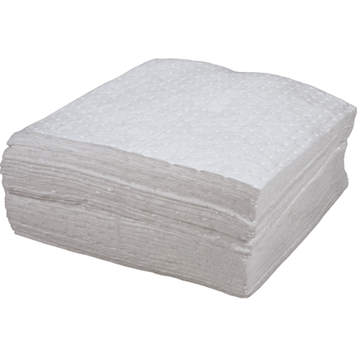 Feuilles absorbantes li&eacute;es de premi&egrave;re qualit&eacute;, Huile seulement, 15" x 18", 30 gal. d'absorption O-Max
