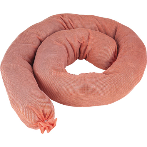 Remblais tubulaires absorbants, Mati&egrave;res dangereuses, Absorption 40 gal., 3" la x 4' lo, Pqt de 25 O-Max