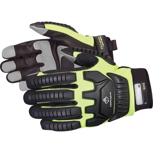 Gants de m&eacute;canicien r&eacute;sistants aux chocs Clutch Gear, Paume PVC, Taille Petit O-Max