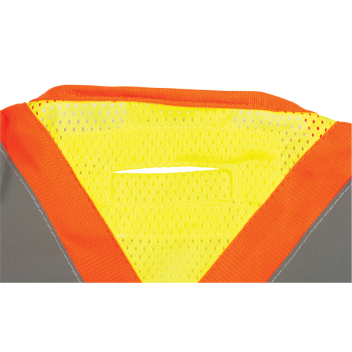 CSA Compliant High Visibility Surveyor Vest, High Visibility Lime-Yellow, Medium, Polyester O-Max