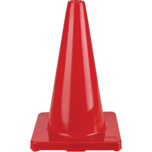 C&ocirc;ne de couleur pour la signalisation, 18", Rouge O-Max