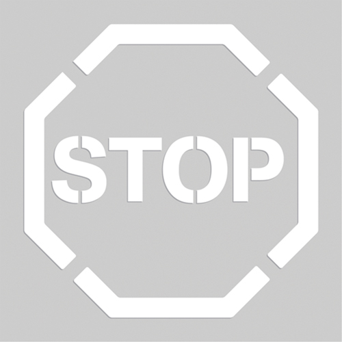 Pochoirs de marquage du sol - Stop, Pictogramme, 20" x 20" O-Max